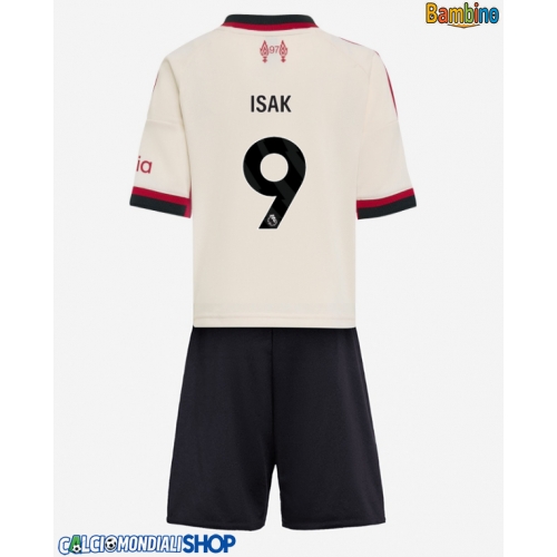 Maglie da calcio Liverpool Alexander Isak #9 Seconda Maglia Bambino 2025-26 Manica Corta + Pantaloni corti)